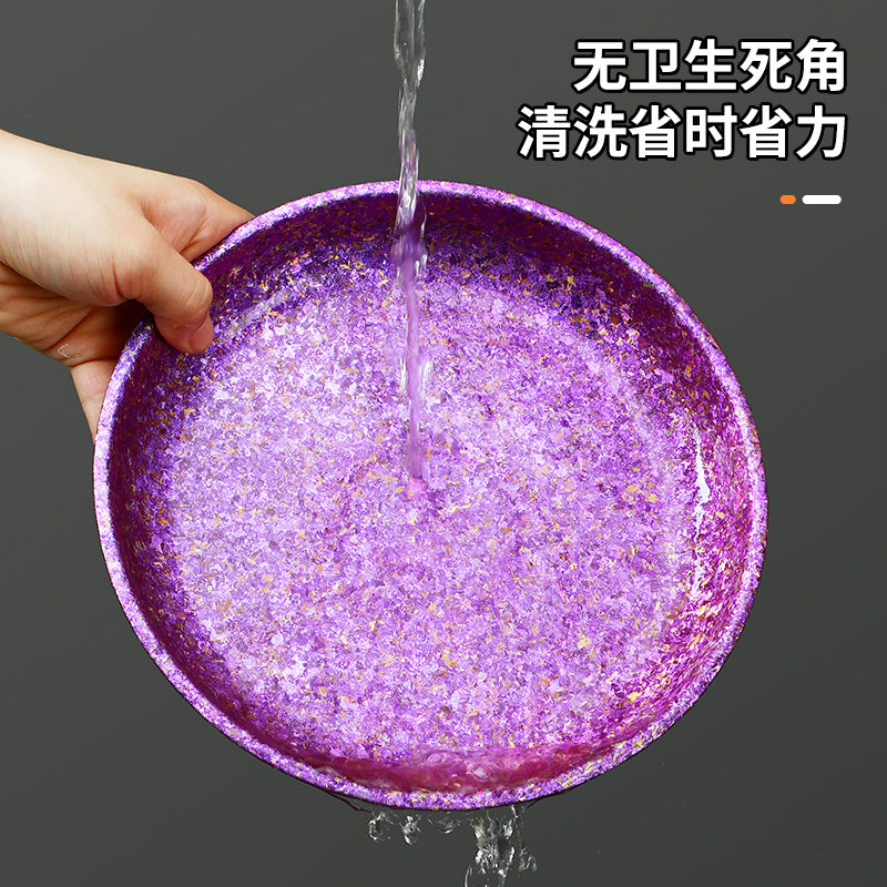 Pure Titanium Round Plate for Kids & Camping Household Use