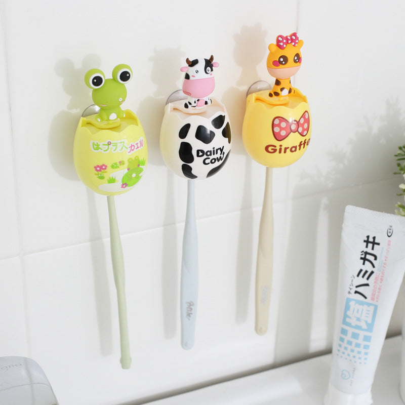 Kids Suction Toothbrush Holder – Wall-Mounted & Dustproof