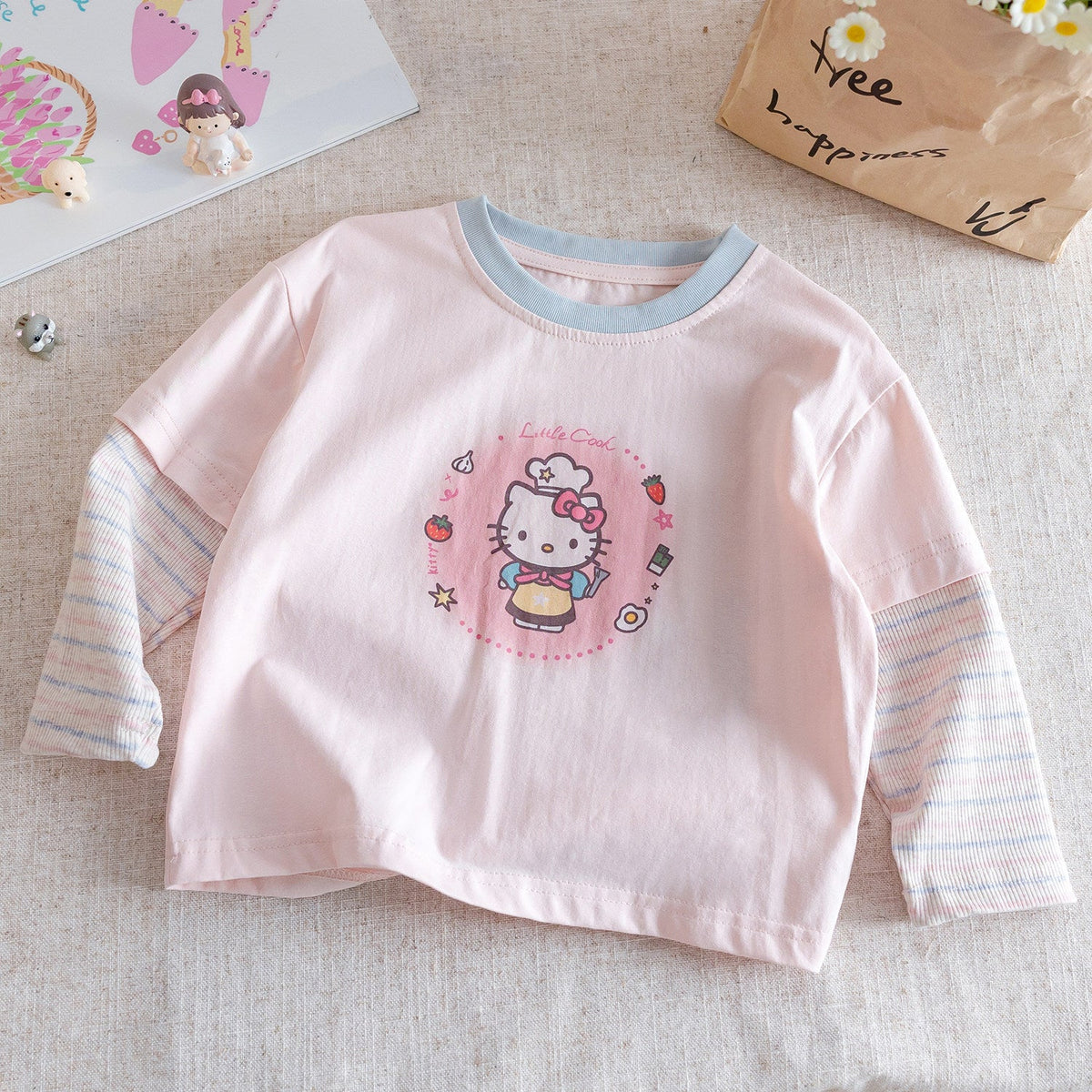Girls Cartoon Long Sleeve T-Shirt – Korean Spring Top – T-Shirts – Image 7