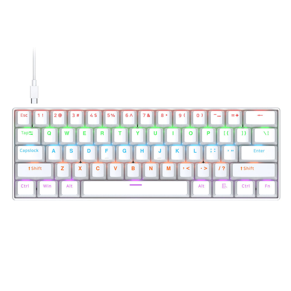 T-WOLF Thunder Wolf T60 Mechanical Keyboard Double Color Portable