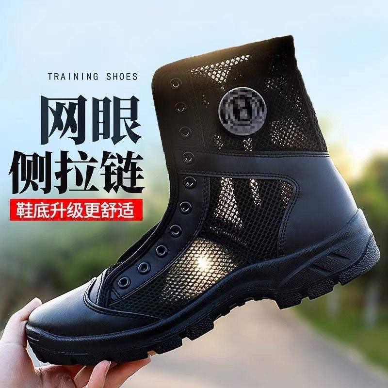 Breathable Men’s Boots – Summer Mesh Outdoor Work Shoes