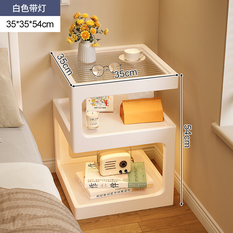Cream Style Solid Wood Side Table Lamp