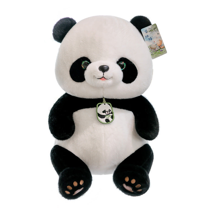 Cute Panda Plush Sleeping Doll Soft Comfort Toy for Kids