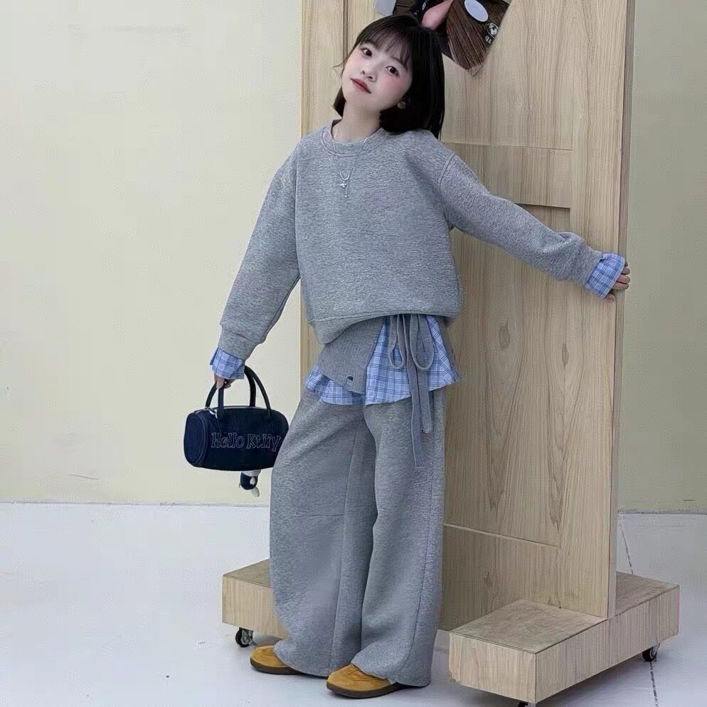 Girls 2026 Early Spring Three-Piece Fashion Suit – Spring Autumn Kids Fashion Nepal | Tudoholic