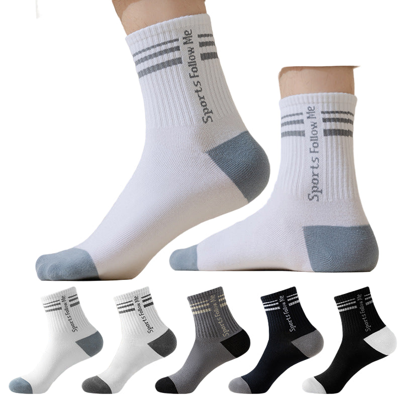 PACK OF - 5 British Style Mens Cotton Socks – Mid-Calf Business