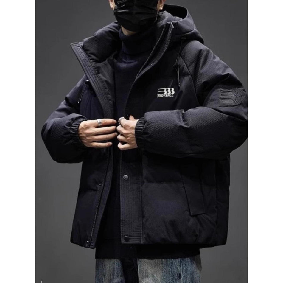 Trendy Men’s Winter White Duck Down Thick Warm Puffer Jacket