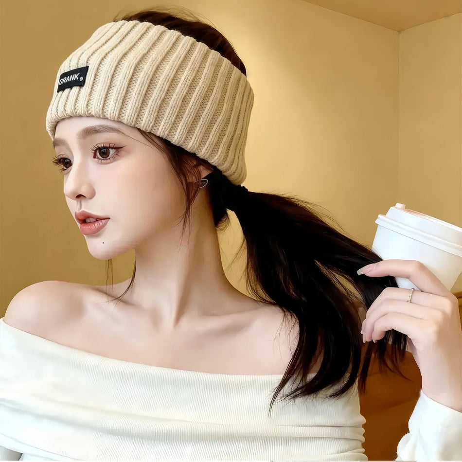 Autumn Winter Sports Knitted Headband Forehead Ear Warmer