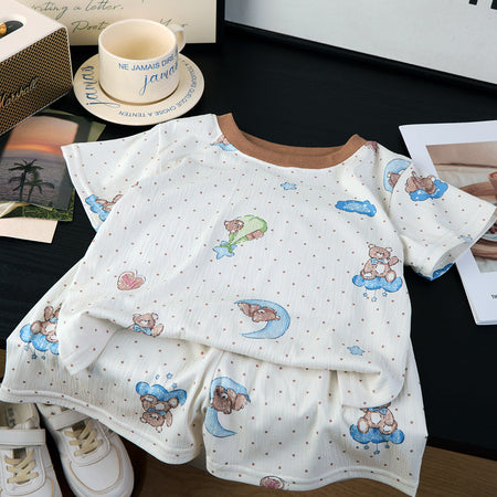 Sleepwear Collection: Elastic "Cloud Wrinkle" Cotton Suit – Kids Fashion Nepal | Tudoholic