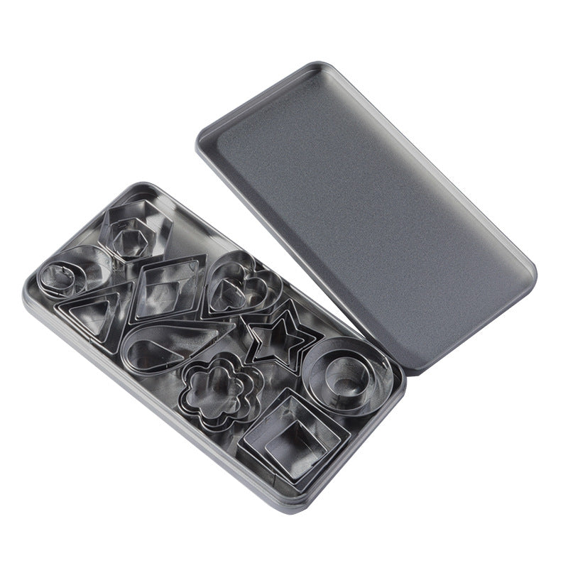 Mini Stainless Steel 30-Piece Biscuit Cookie Mousse Cutter