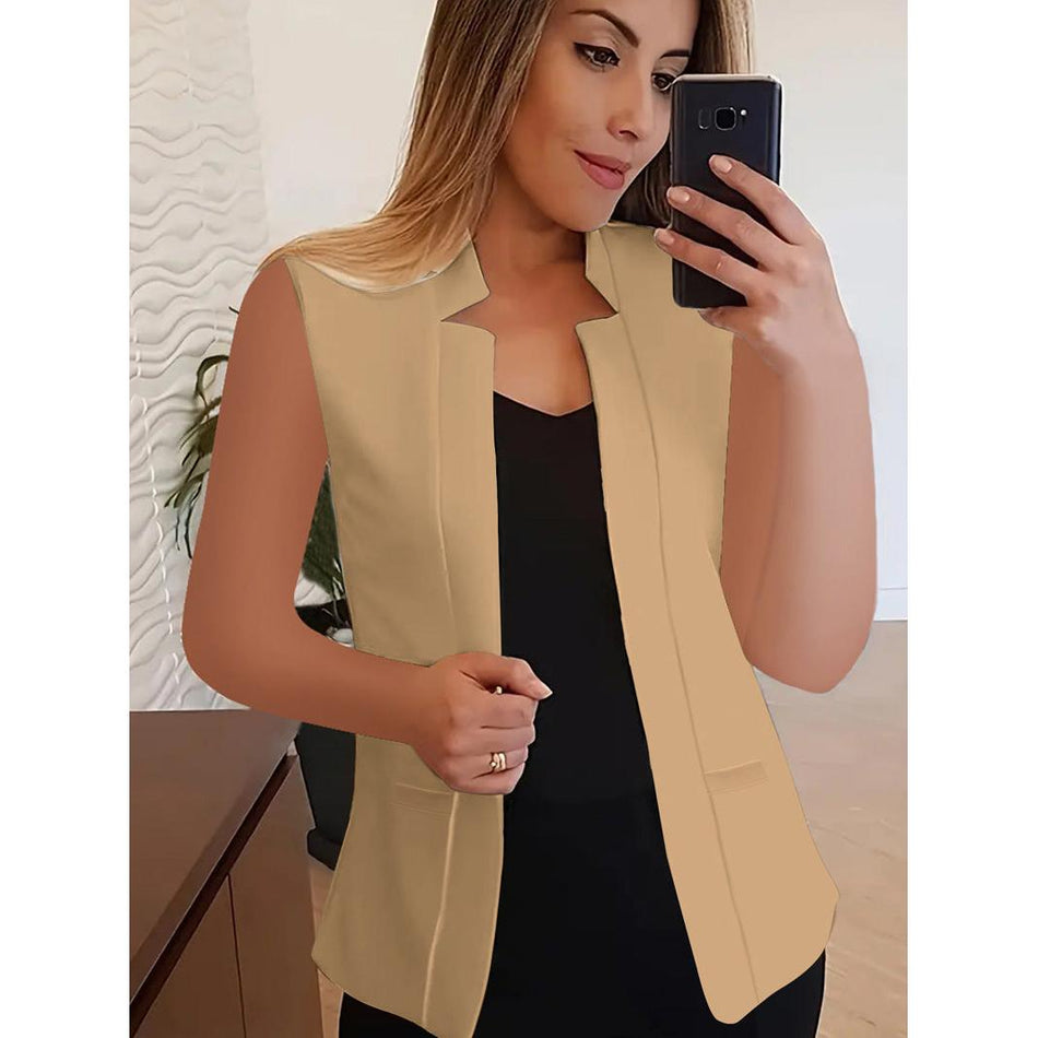 Women’s Solid Color Vest Suit