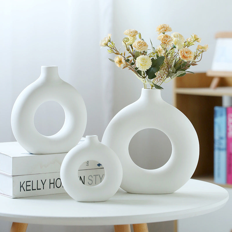 Creative Geometric Ceramic Vase for Home Decoration