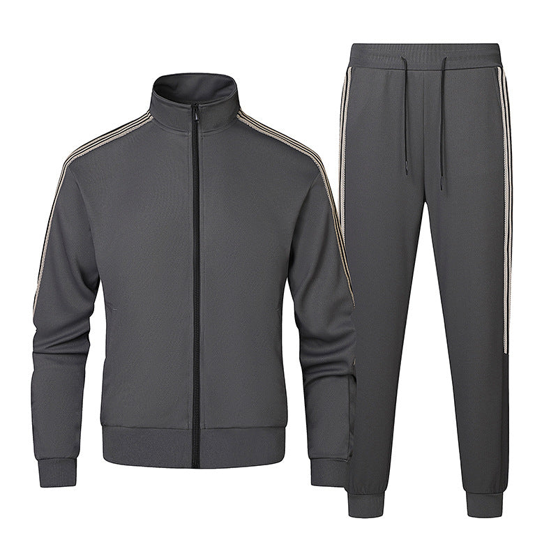 Men’s Spring & Autumn Sports Suit – Stand-Up Collar Running