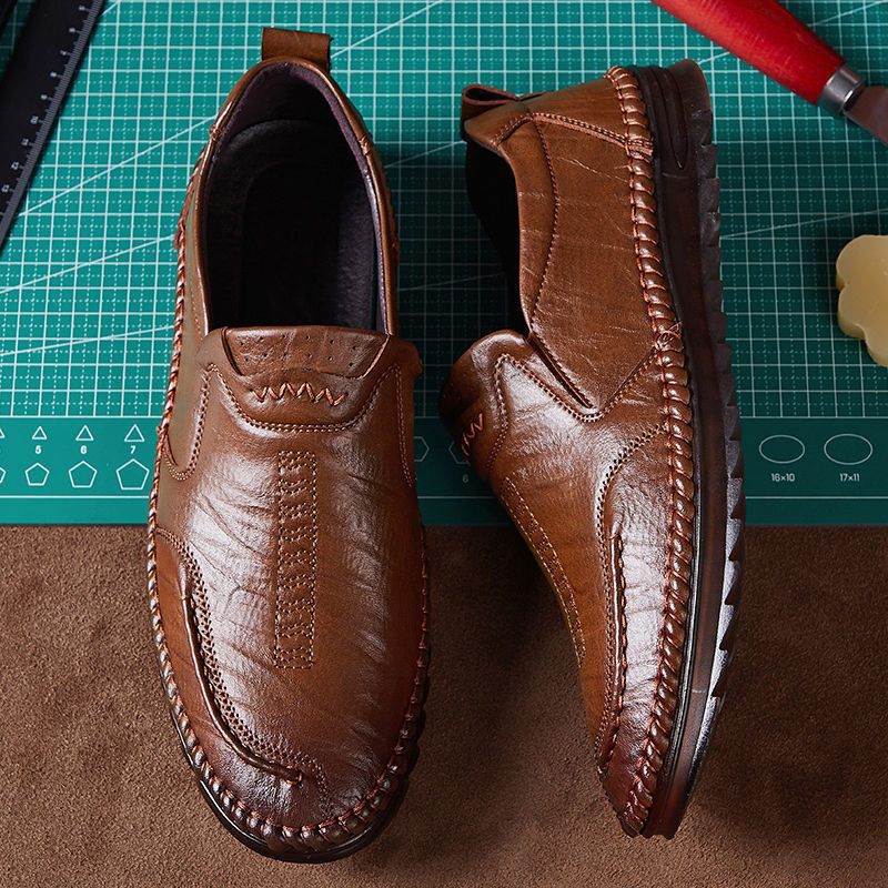 Men's British Style Soft Sole Leather Casual Shoes