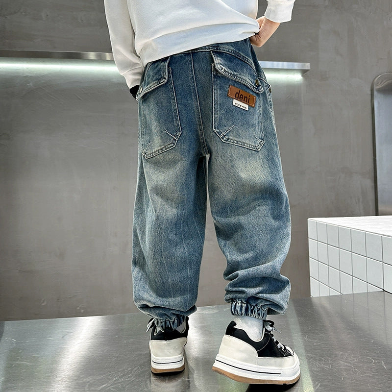 Boys’ Loose Fit Jeans – Trendy Soft Denim Pants