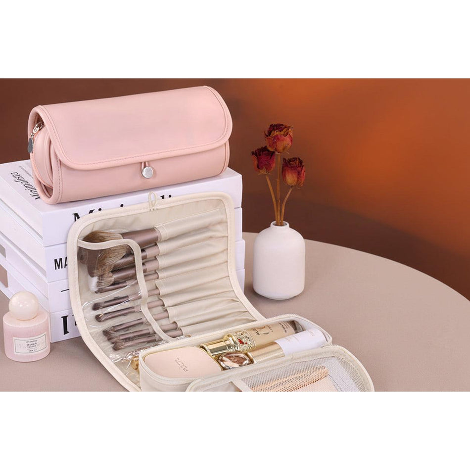 Yuncai Foldable Professional PU Makeup Brush Bag
