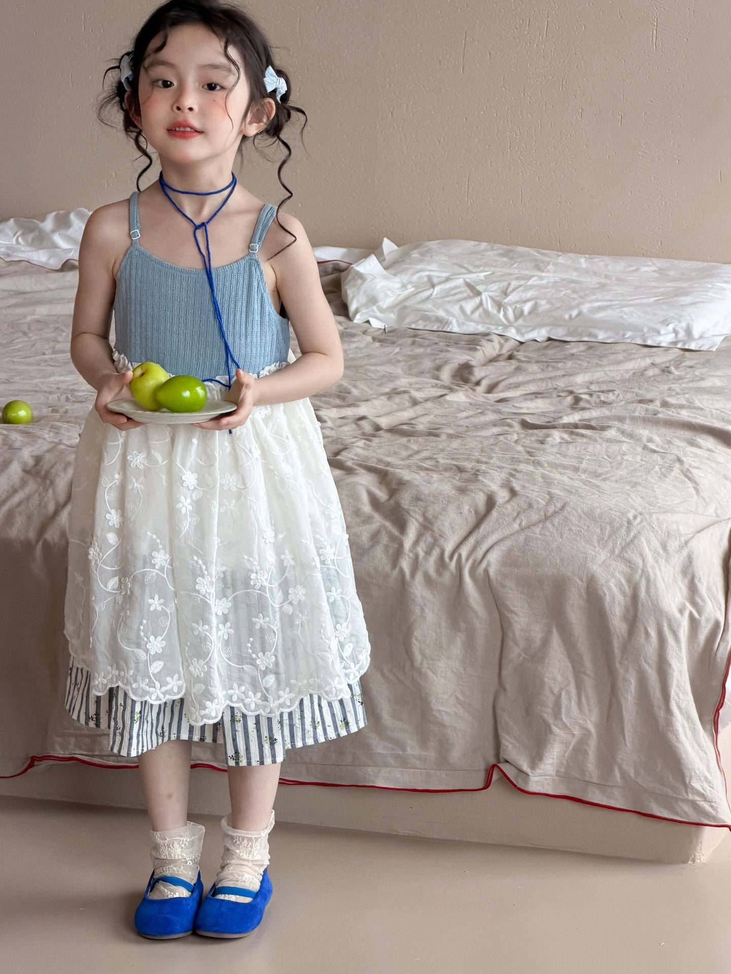 Muziqi Girls Mori Mesh Suspender Summer Dress – Summer Kids Fashion Nepal | Tudoholic
