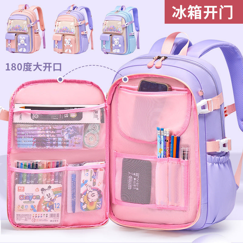 Lightweight Refrigerator-Style School Backpack for Girls