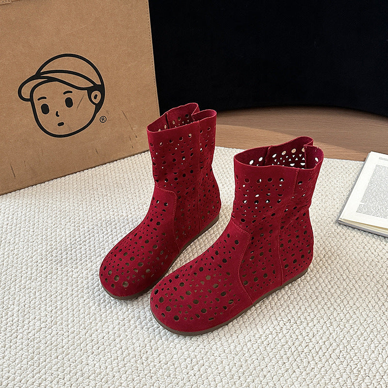 STOCK-Maillard Hollow Cool Boots for Women – Stylish & Breathable