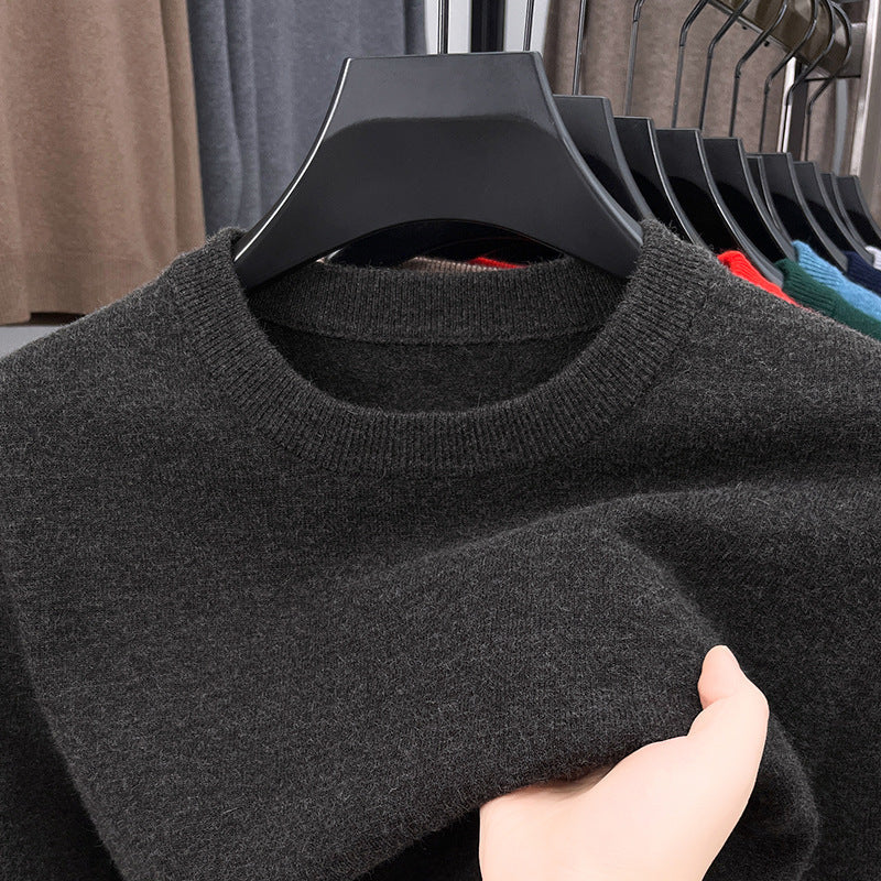 Men’s Wool Sweater – Autumn/Winter Round Neck Long Sleeve