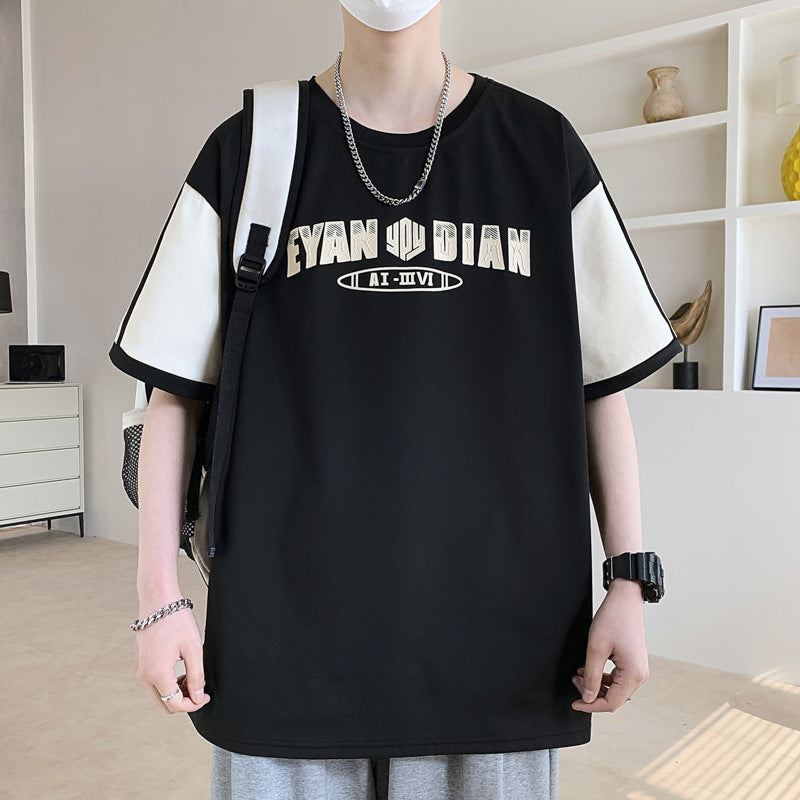 Men’s 2025 Hong Kong-Style Plus Size Loose T-Shirt