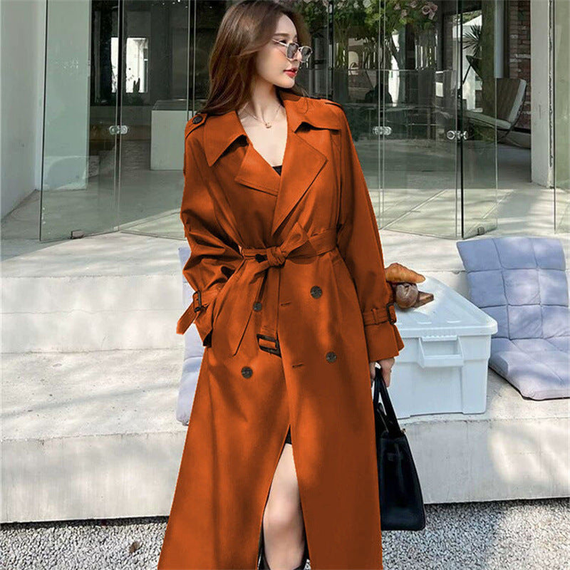 INSTOCK-British Style Mid-Length Windbreaker Coat