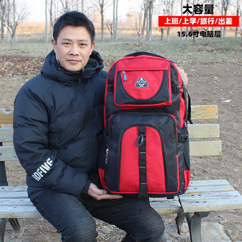 Men’s Large-Capacity Oxford Cloth Travel Backpack