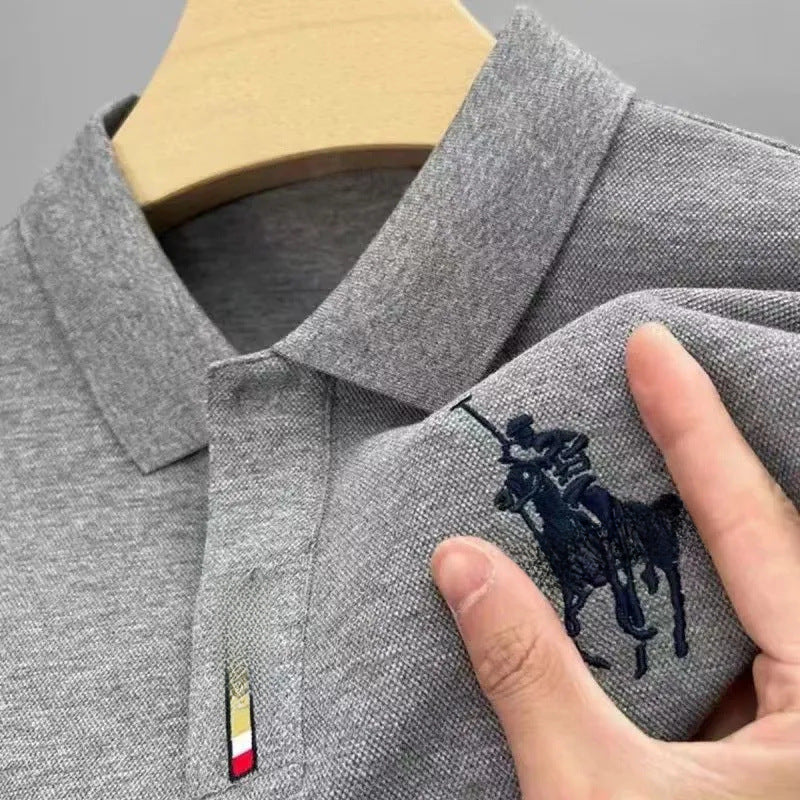 Embroidered Polo – Summer Men’s Lapel Cotton T-Shirt