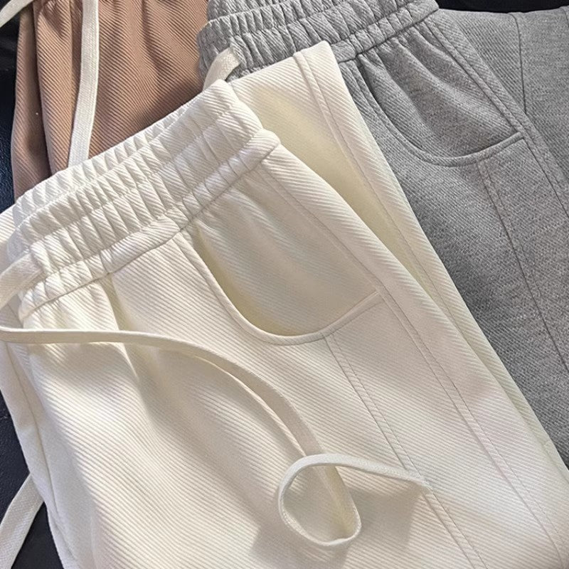 Women’s Autumn Winter High-Waisted Loose Wide-Leg Sports Pants