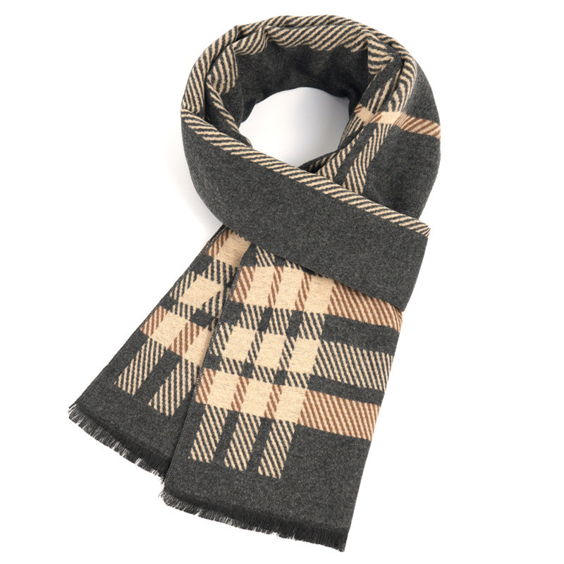 Wholesale Men’s Plaid Imitation Cashmere Scarf