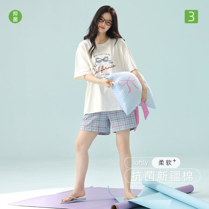 Antibacterial Xinjiang Cotton Summer Pajama Set