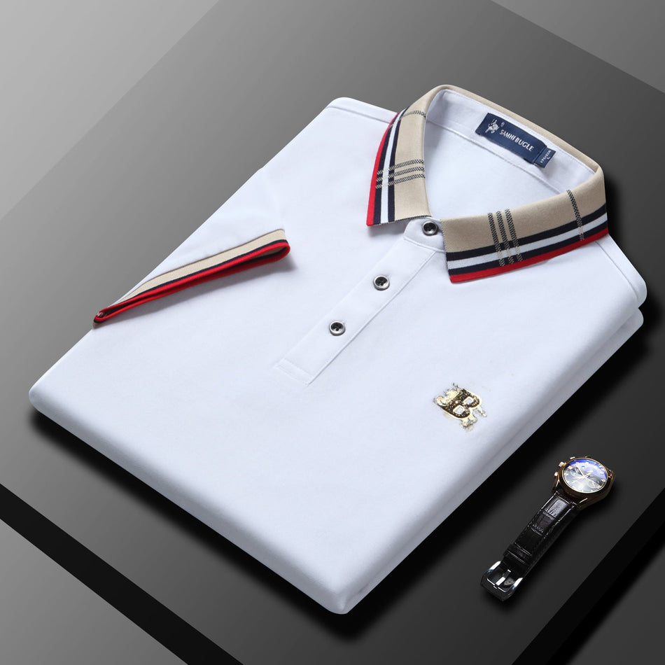 STOCK-Men’s Polo T-Shirt – Korean Style Summer Short Sleeve