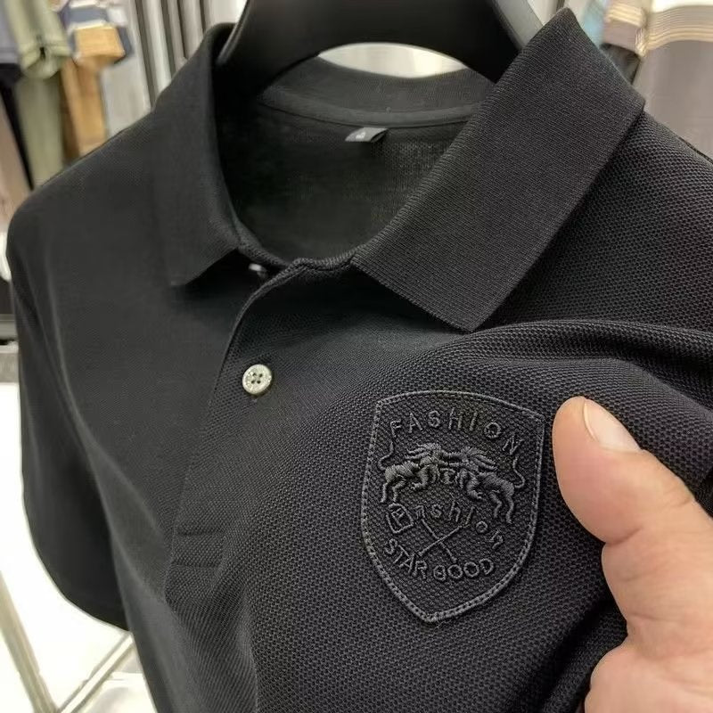 Pearl Cotton Polo – High-Quality Embroidered T-Shirt