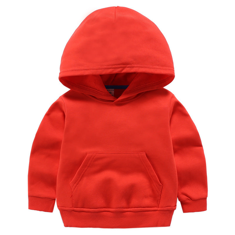 Kids' Spring Solid Color Hooded Sweater 2025