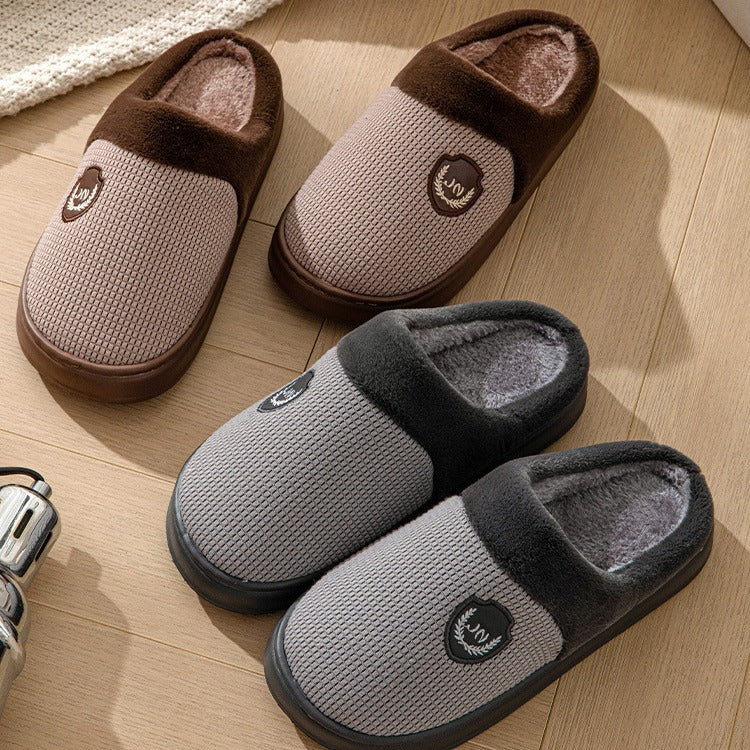 2024 Cotton Slippers for Men & Women Winter Fleece-Lined