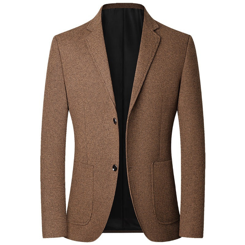 STOCK-Middle-Aged Men’s Casual Suit Jacket – Easy-Care Spring