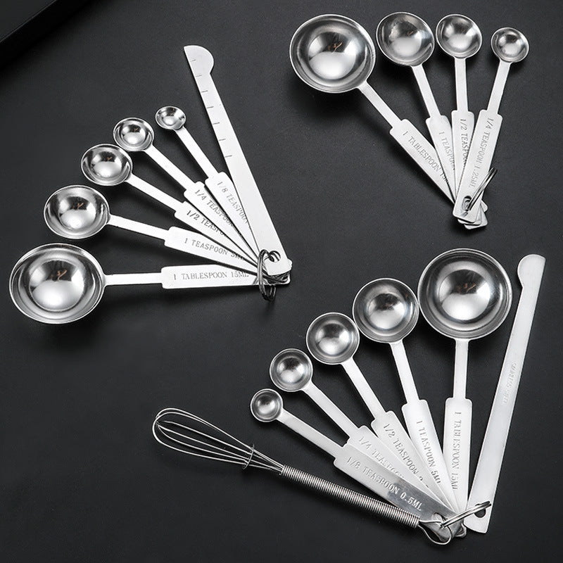 Multi-Piece Stainless Steel Measuring Spoon & Cup Set