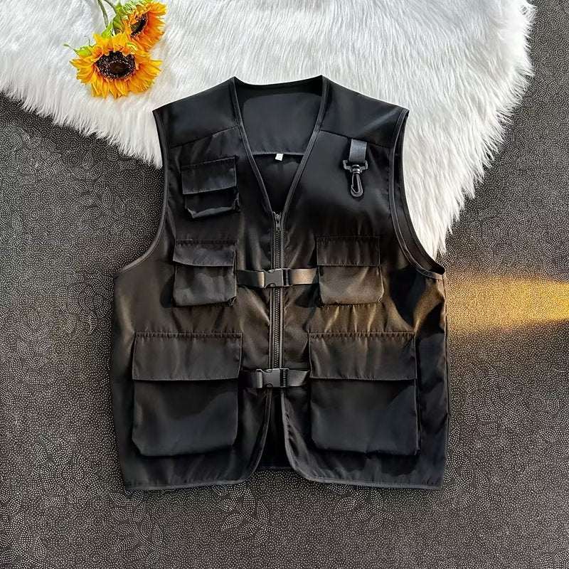 Japanese Men’s Multi-Pocket Workwear Vest – Autumn Street Sports