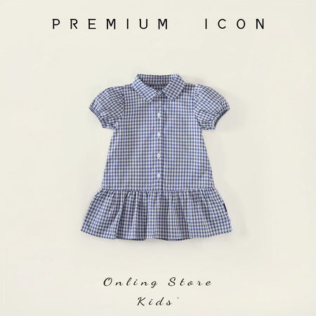 Girls Plaid Shirt Dress Summer 2025 Casual Lapel – Summer Kids Fashion Nepal | Tudoholic