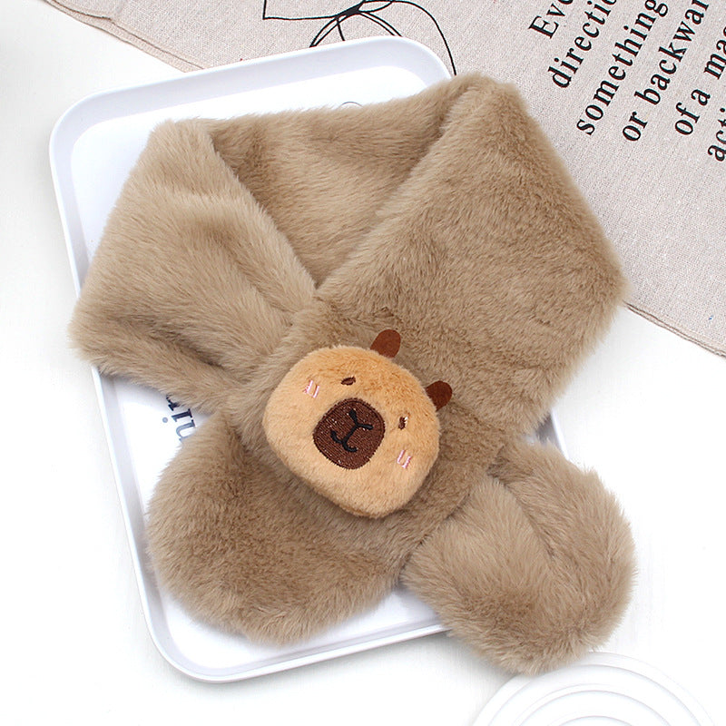 INSTOCK- Cute Cartoon Plush Baby Scarf Winter Warm Neck Collar