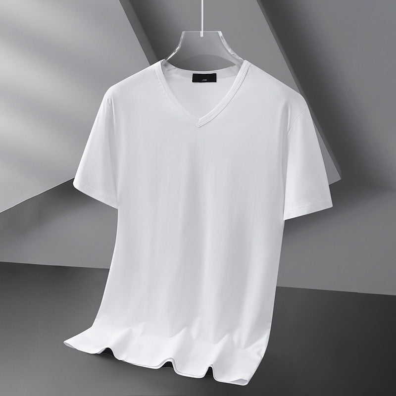 Men’s Modal Ice Silk Quick-Dry V-Neck T-Shirt