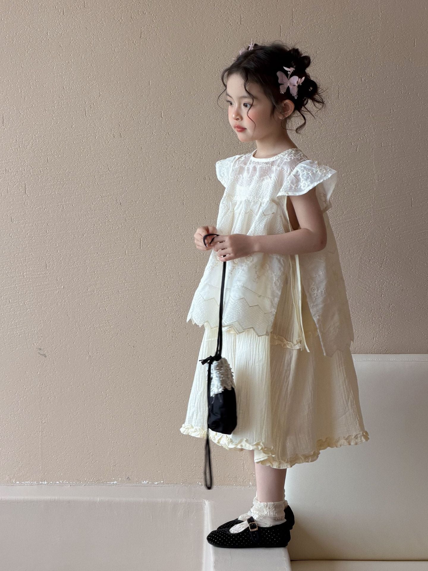 Girls Lace Two-Piece Skirt Set Summer 2026 – Summer Kids Fashion Nepal | Tudoholic