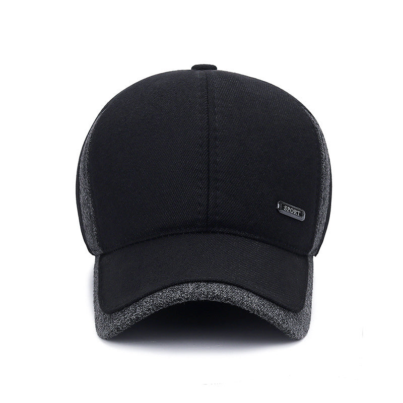 STOCK-Ear-Protecting Cotton Cap – Thick Casual Dad Caps