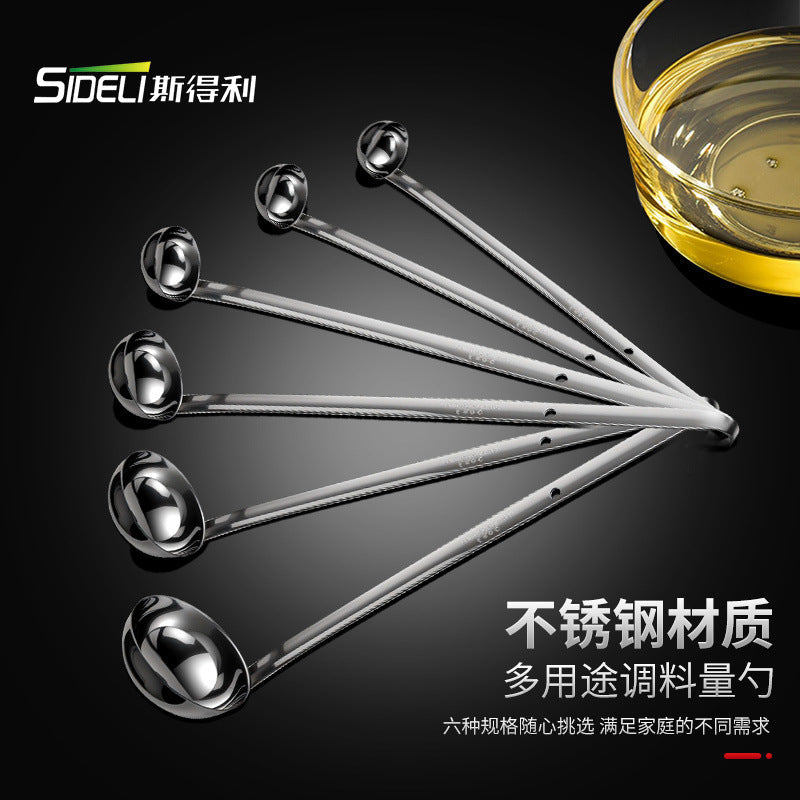 Thickened Stainless Steel Measuring Spoon with Hook