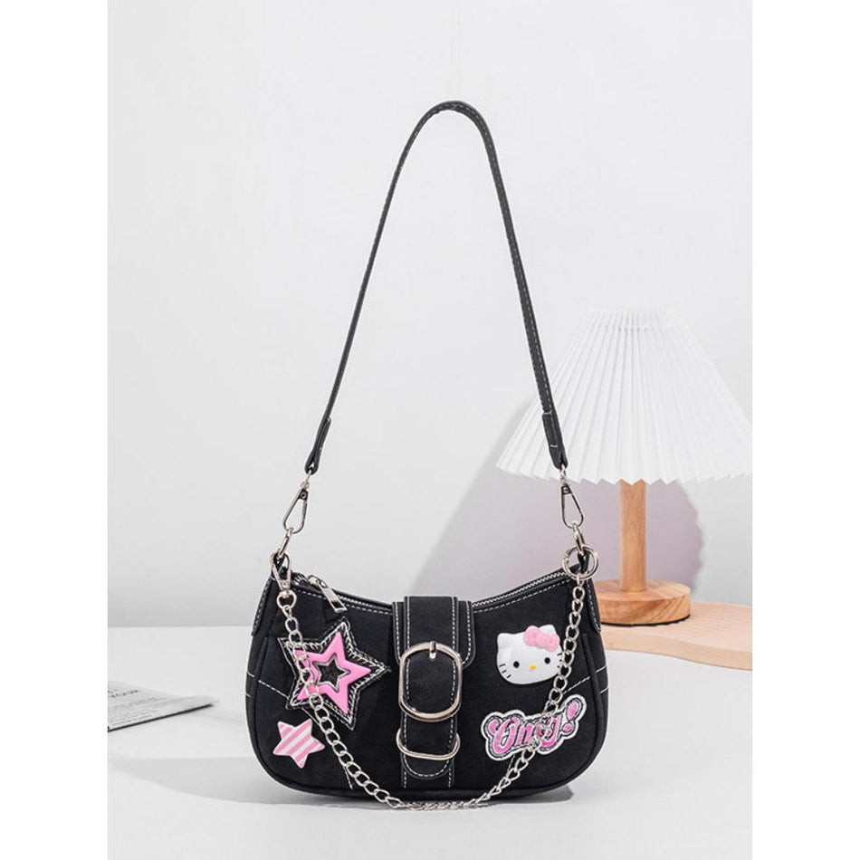 Millennium Sweet Cool Girl Chain Baguette Armpit Bag Womens