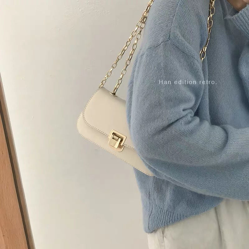 French Retro Chain Underarm Crossbody Bag