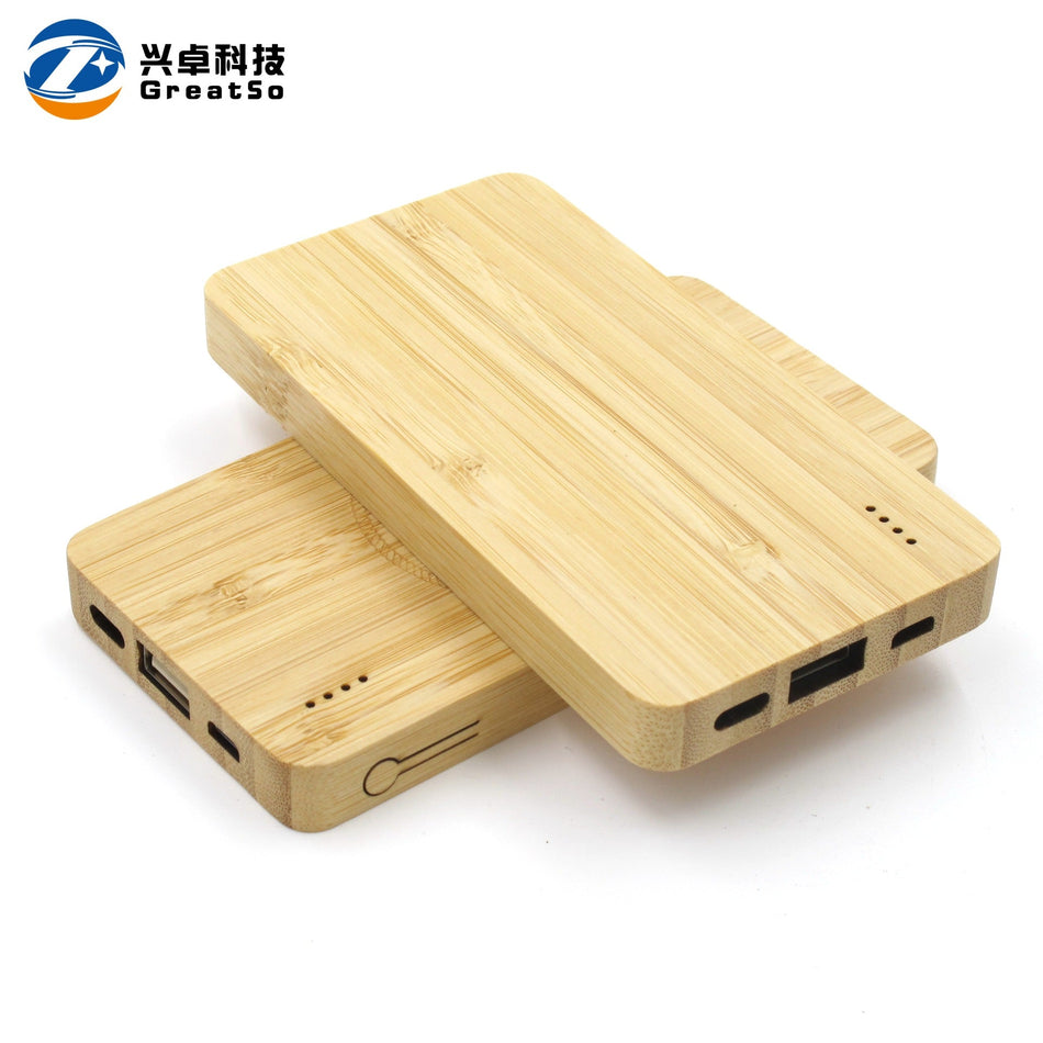 Eco Bamboo Wooden Power Bank – Customizable Gift