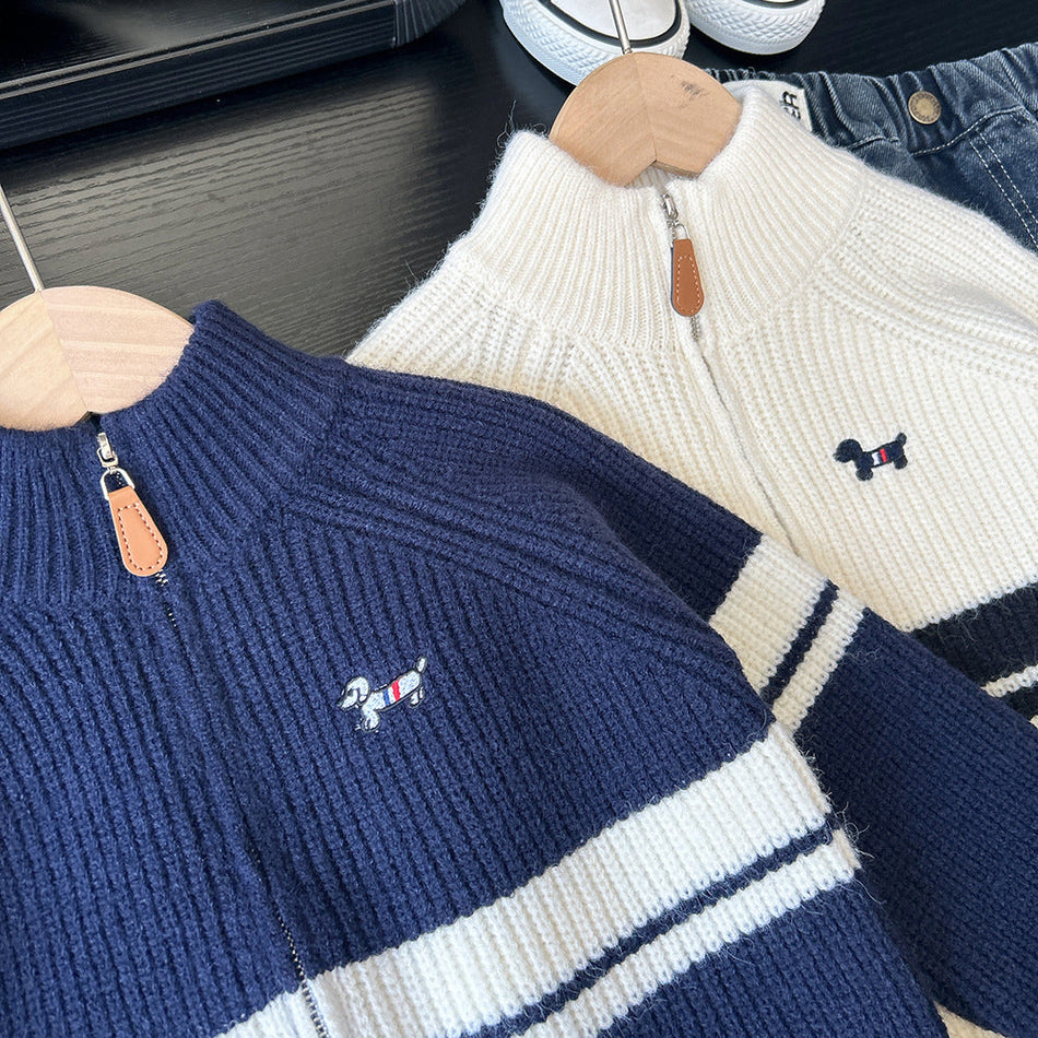 Boys’ Zipper Cardigan Sweater