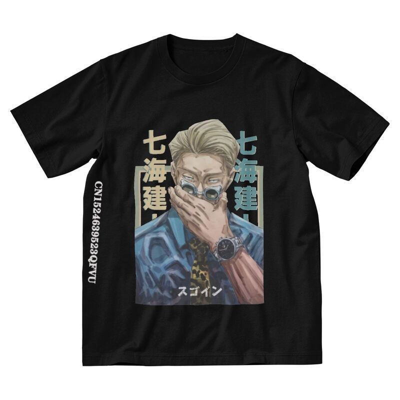 Jujutsu Kaisen Anime Cotton T-Shirt Men Casual Streetwear Top