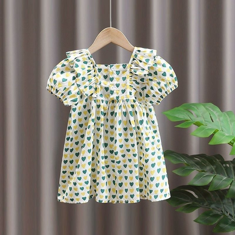 Girls Floral Cotton Dress Flying Sleeve Summer 2024 – Summer Kids Fashion Nepal | Tudoholic