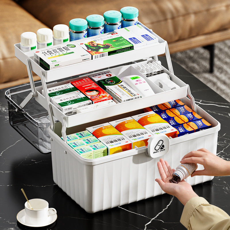 Large Capacity Medicine Box – Portable First Aid Storage